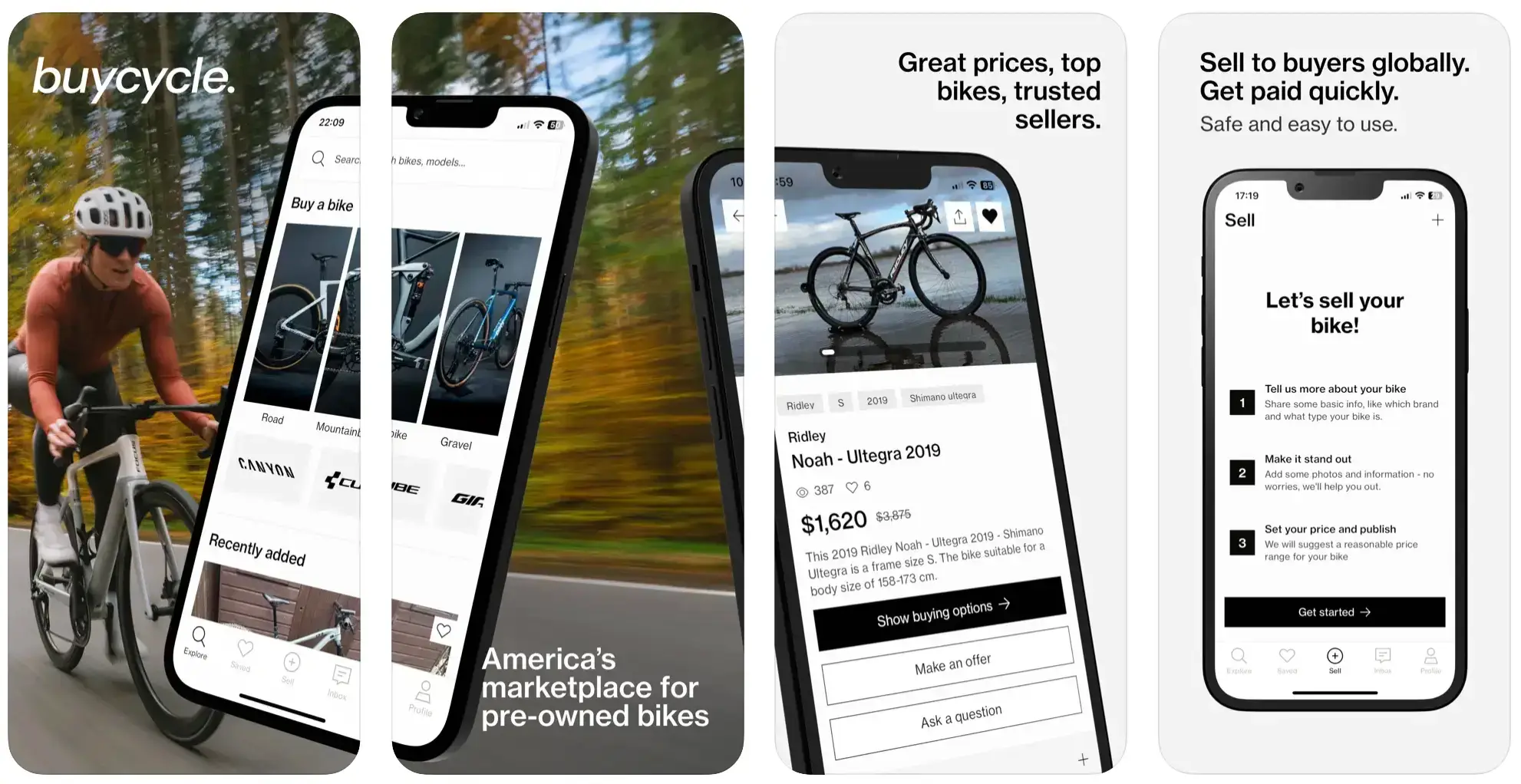 The buycycle mobile app