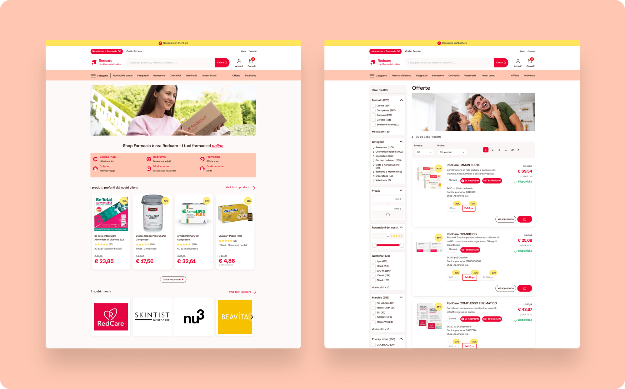 MVST's Solution screens of Shopapotheke's website redesign