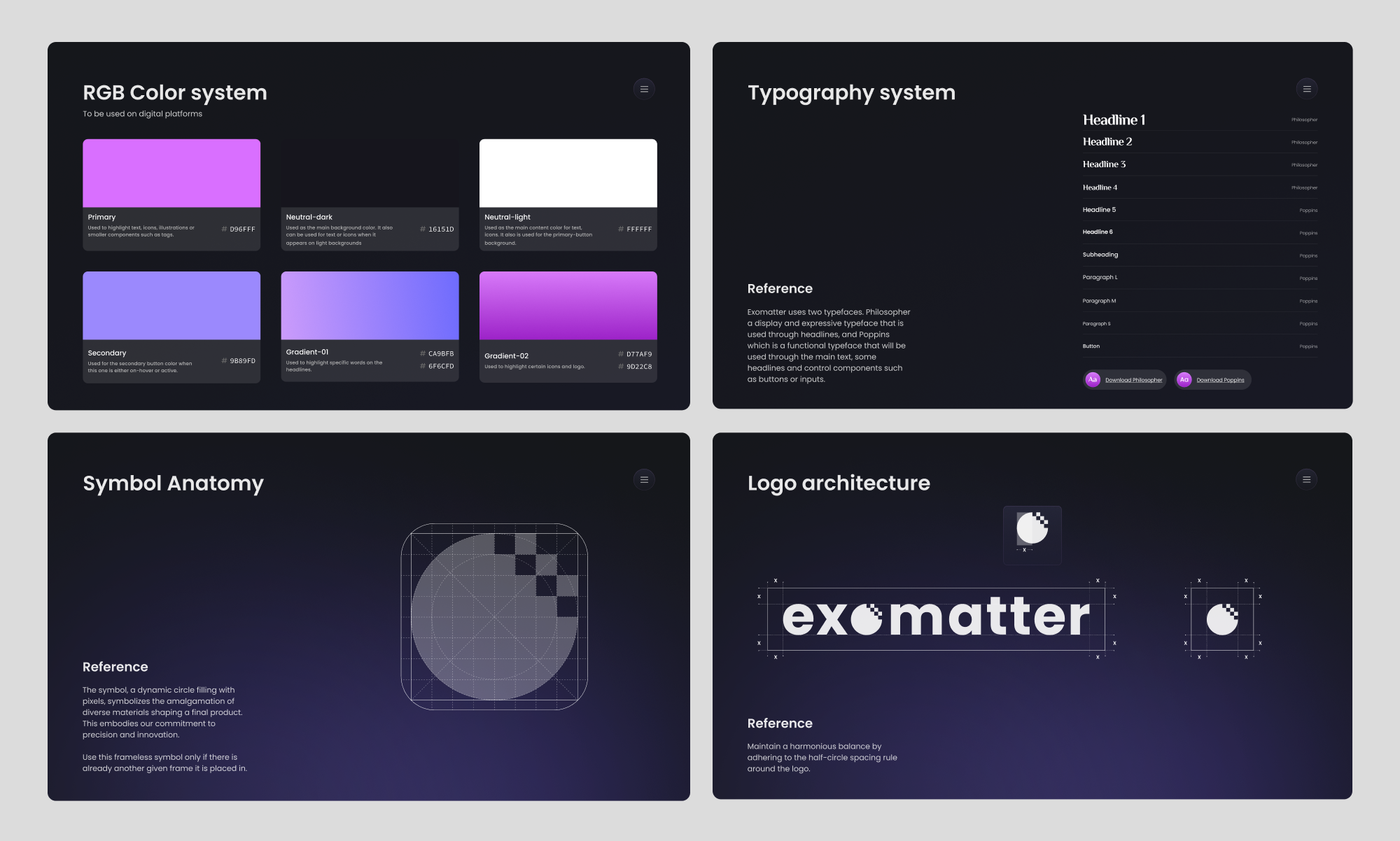 new color system, typography, symbol and logo