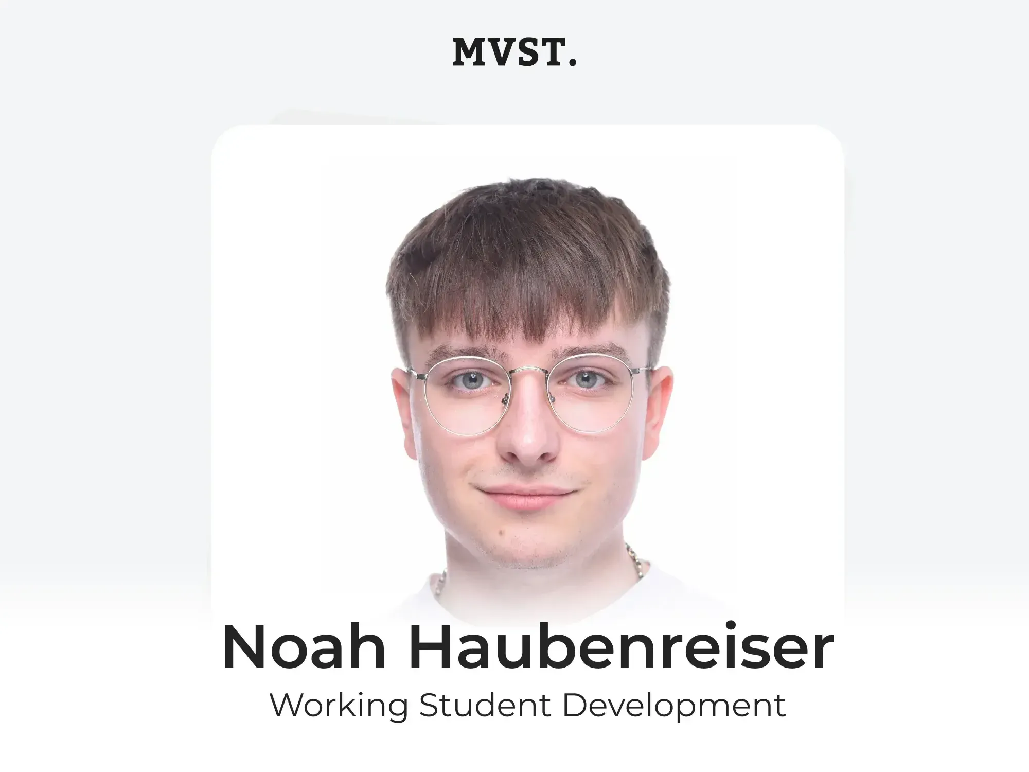 Willkommen bei MVST, Noah!