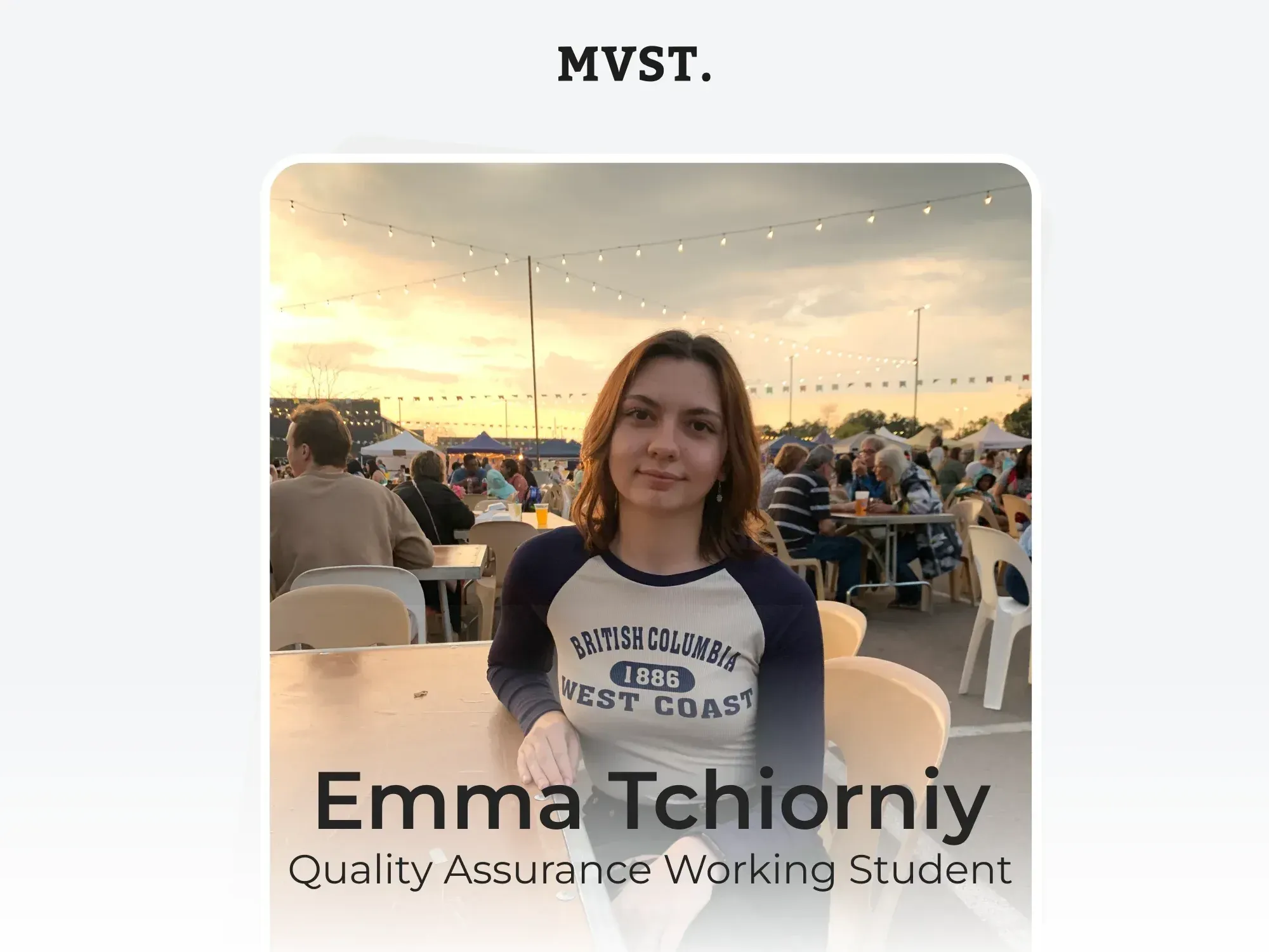 Welcome to MVST, Emma!
