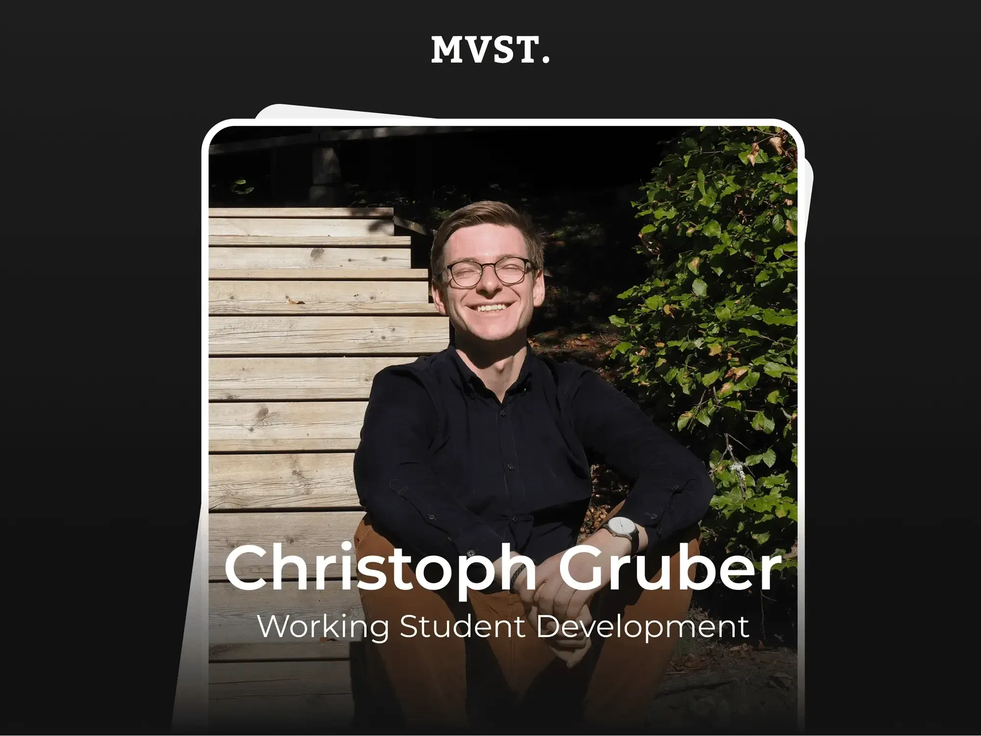 Willkommen bei MVST, Christoph!