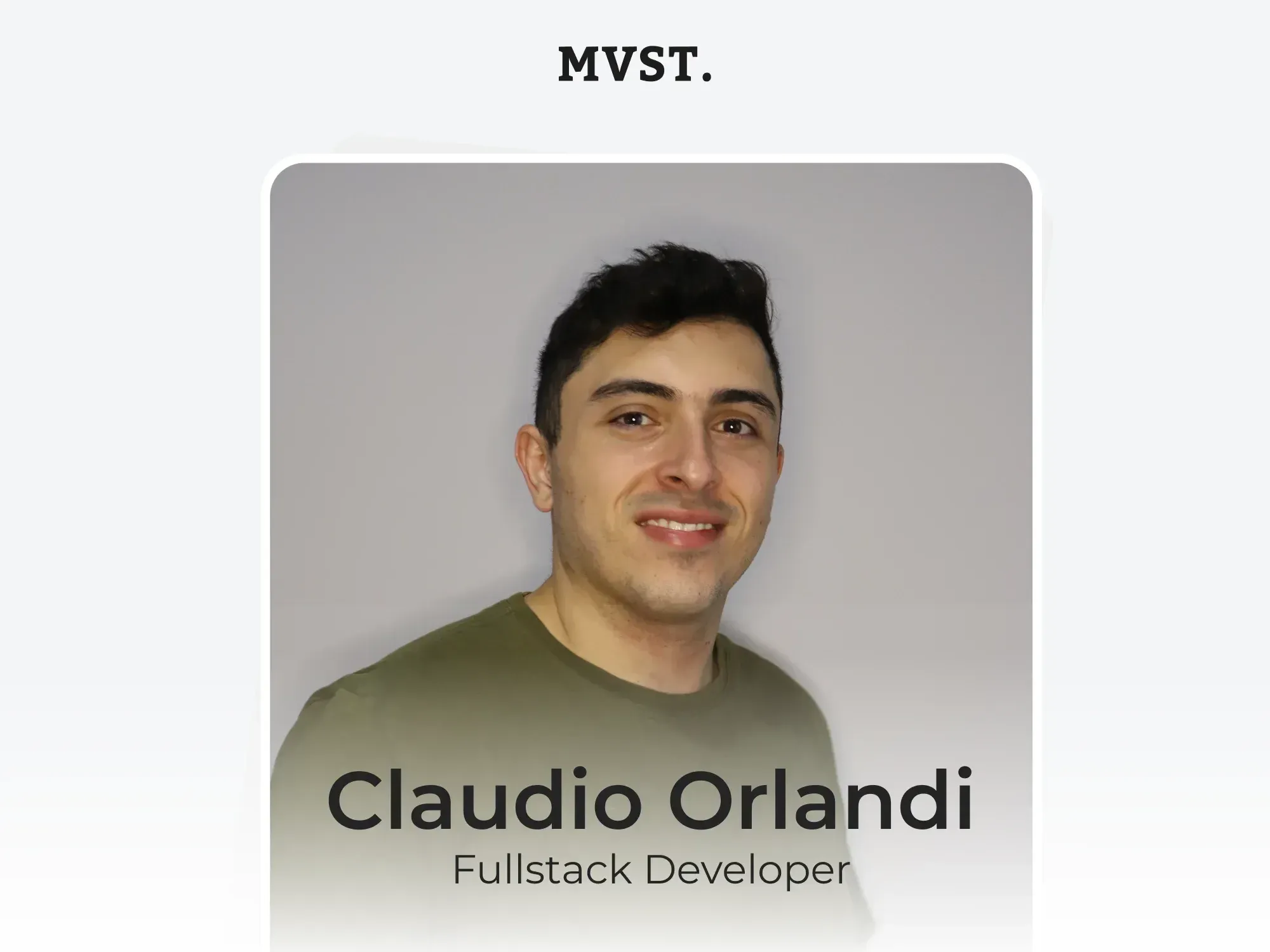 Welcome to MVST, Claudio!