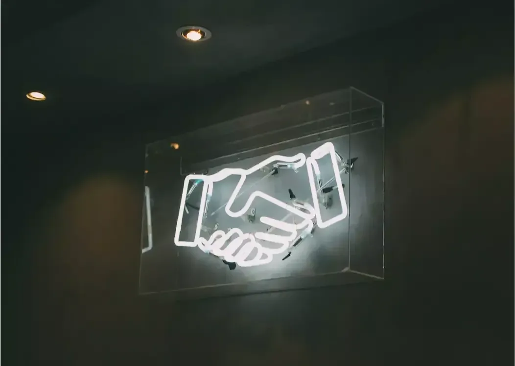 Neon Sign "handshake"