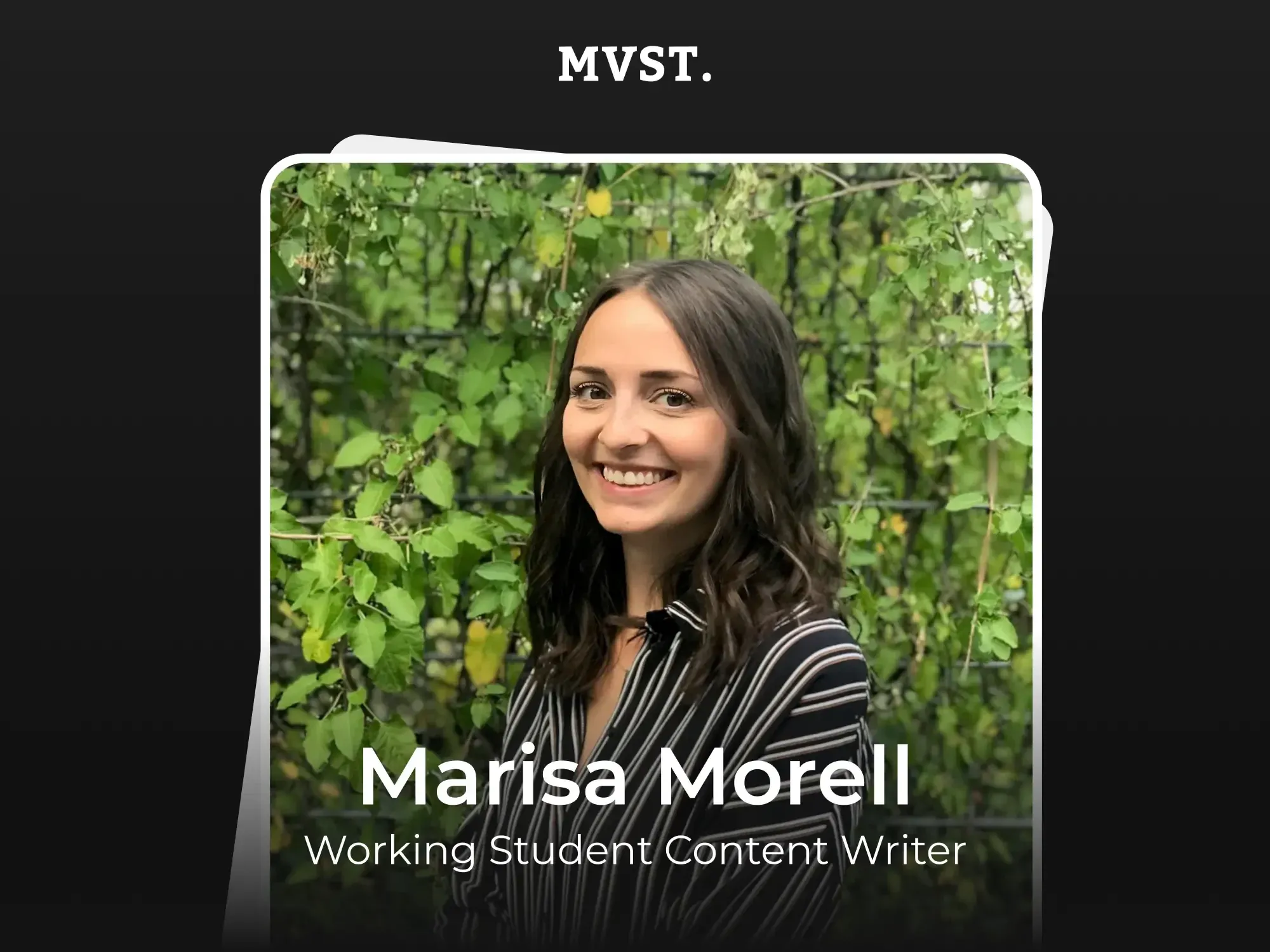 Welcome to MVST, Marisa!