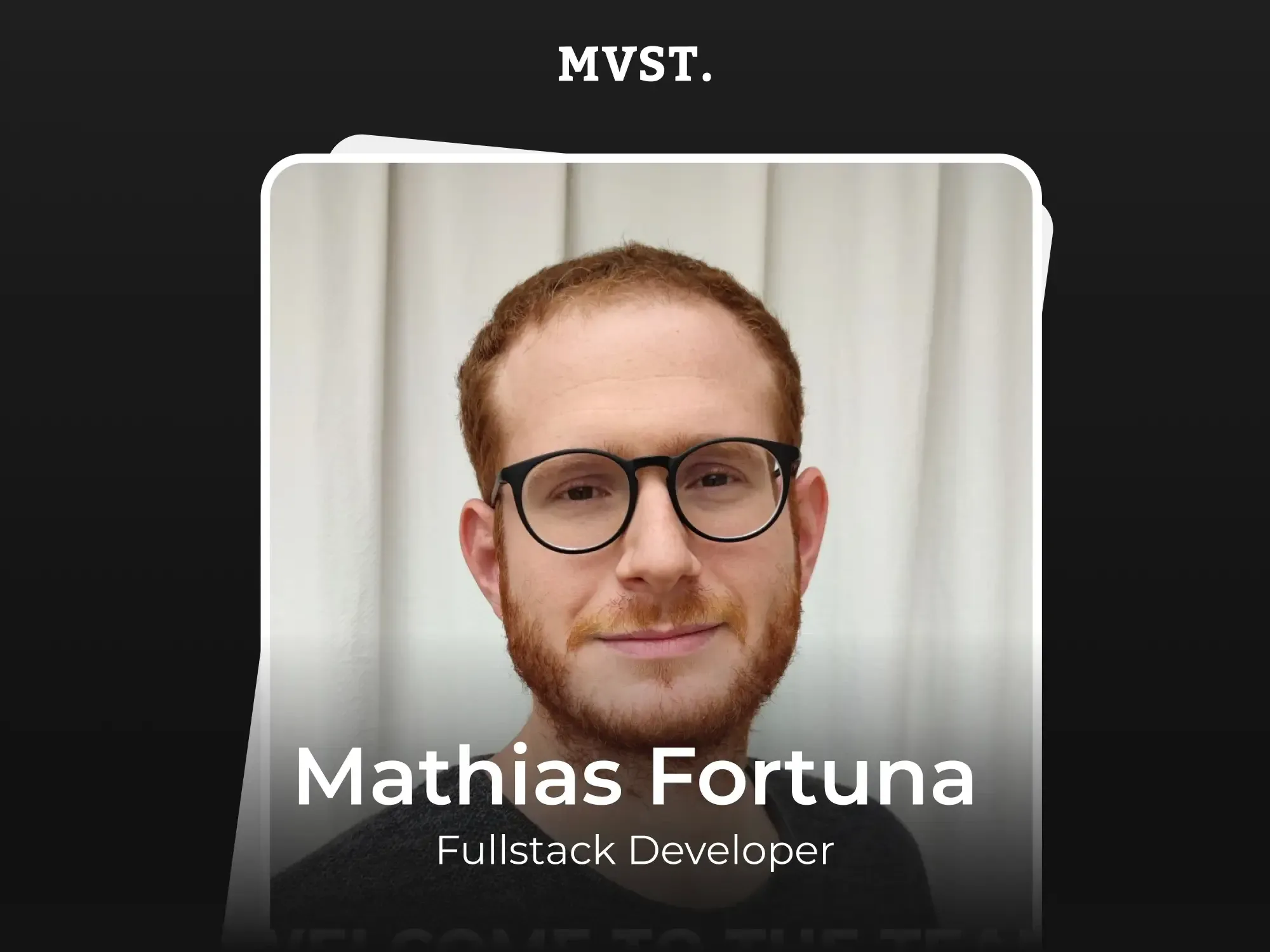 Welcome to MVST, Mathias!