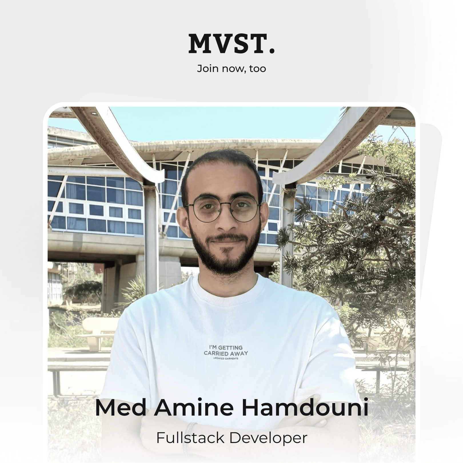 Welcome to MVST, Mohamed!