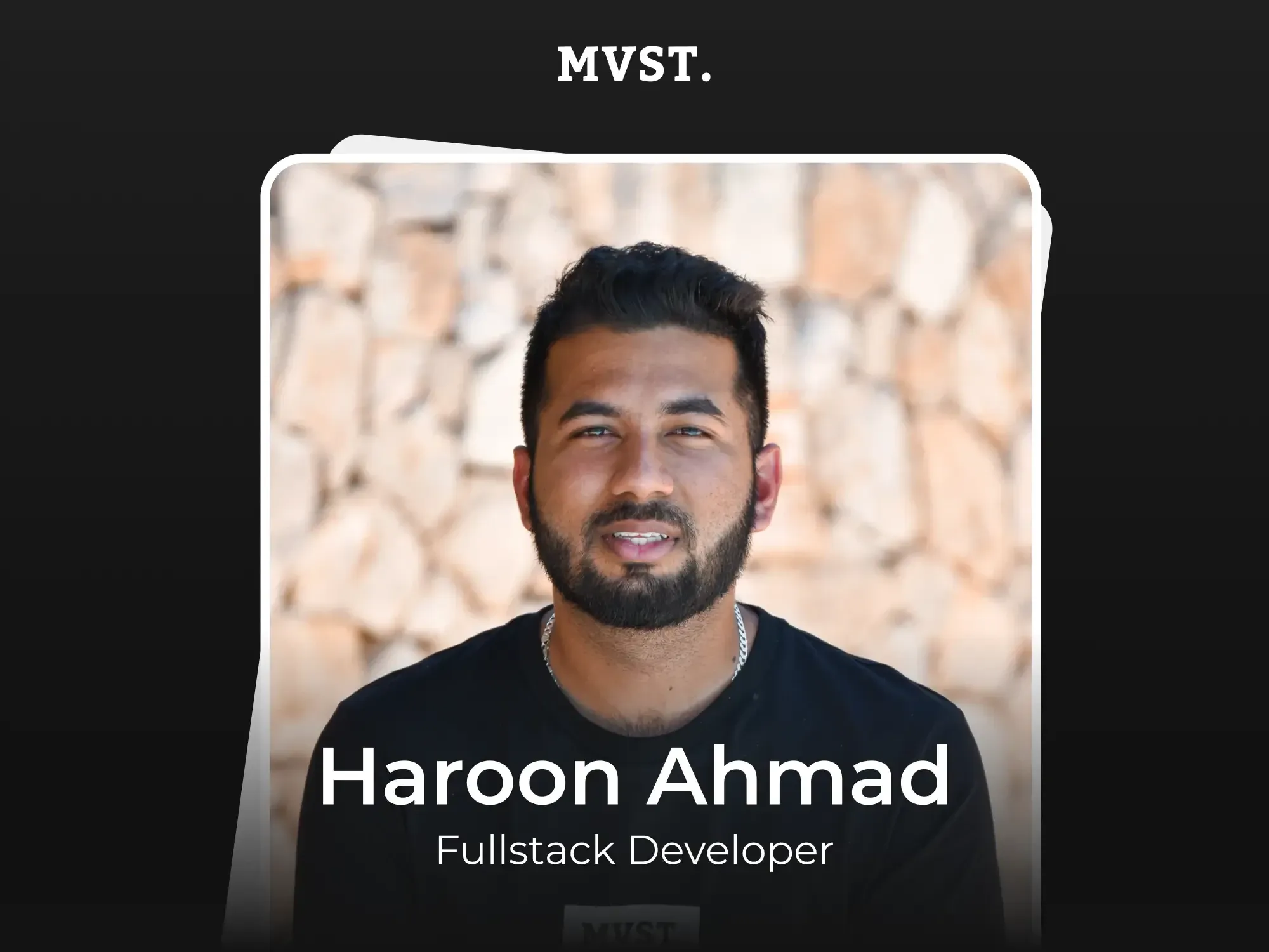 Welcome to MVST, Haroon!