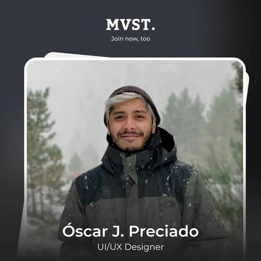 Welcome to MVST, Óscar!
