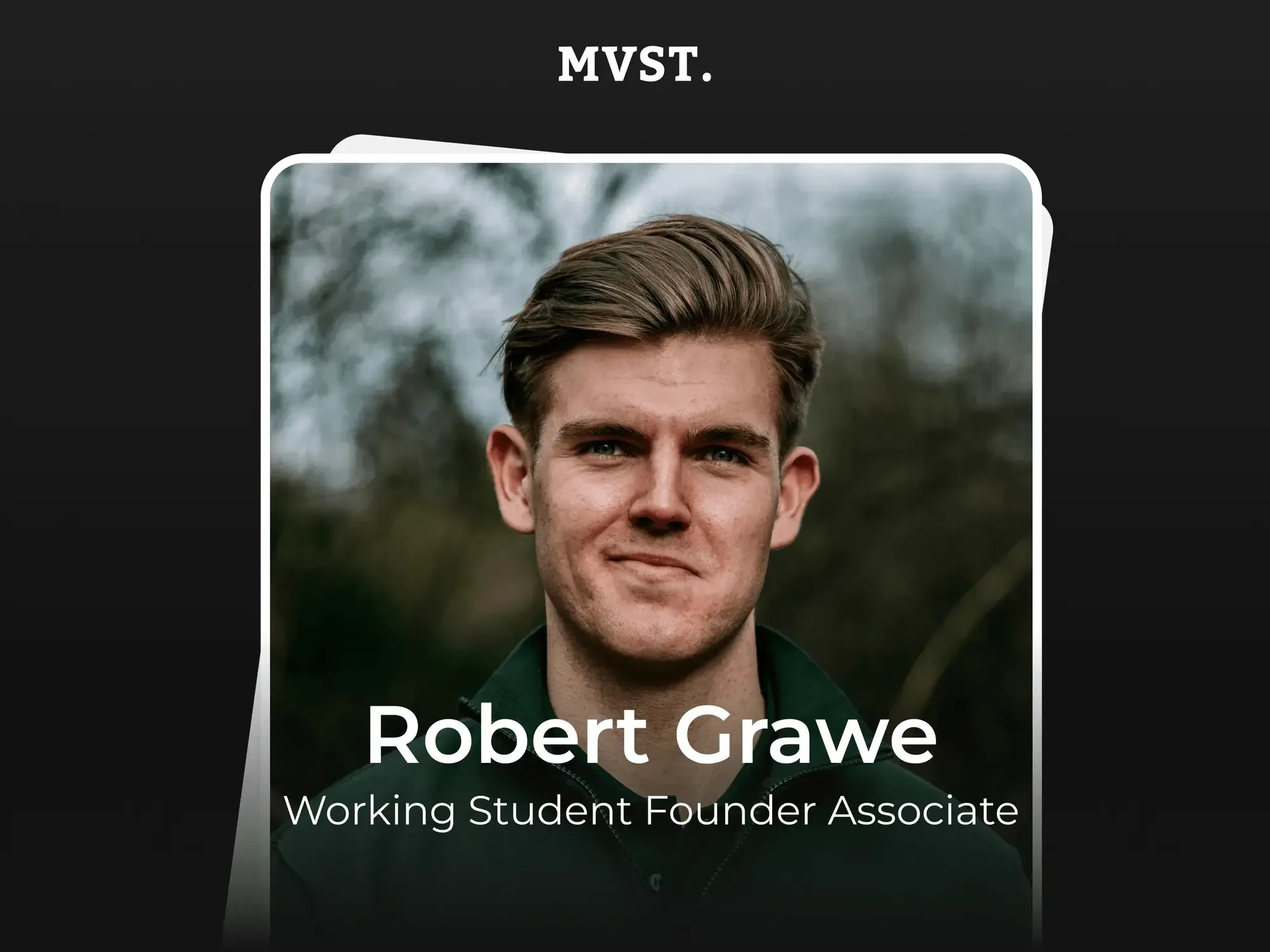Welcome to MVST, Robert!