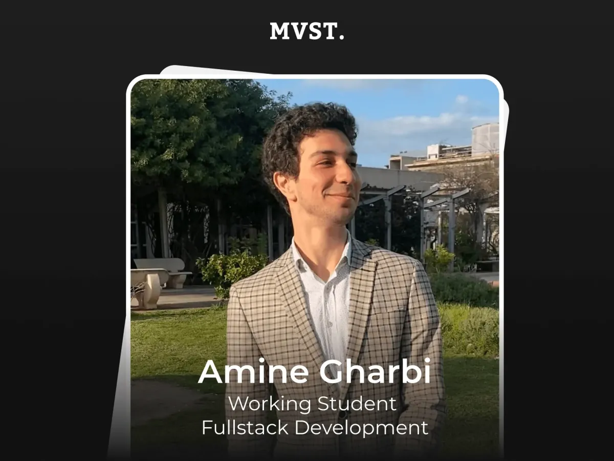 Welcome to MVST, Amine!